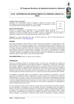 Experi&ecirc;ncias em gerenciamento da demanda urbana de