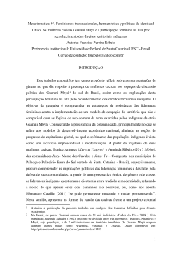 1 Mesa temática: 91. Feminismos transnacionales, hermenéutica y