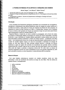A TEORIA DO RESSALTO EL&Aacute;STICO E A M&Aacute;QUINA DOS SISMOS
