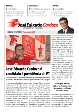 José Eduardo Cardozo é candidato à presidência do PT Editorial