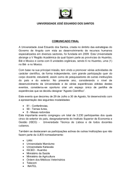 Comunicado Final AC2013 - Universidade José Eduardo dos Santos
