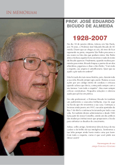 in memoriam prof. josé eduardo bicudo de almeida