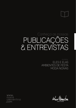 PUBLICAÇÕES & ENTREVISTAS