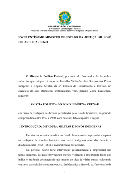 EXCELENT&Iacute;SSIMO MINISTRO DE ESTADO DA JUSTI&Ccedil;A, SR. JOS&Eacute;