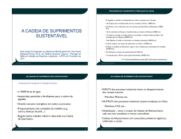 A CADEIA DE SUPRIMENTOS SUSTENT&Aacute;VEL