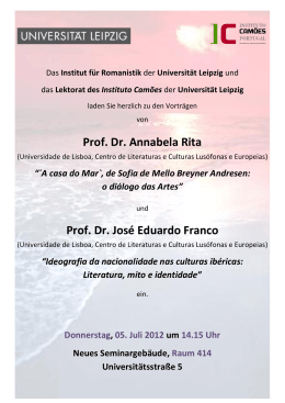 Prof. Dr. Annabela Rita Prof. Dr. José Eduardo Franco