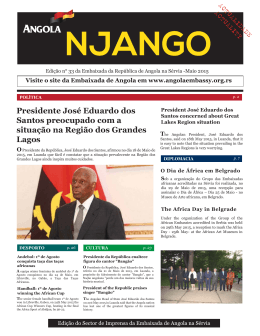 Presidente Jos&eacute; Eduardo dos Santos preocupado com a situa&ccedil;&atilde;o