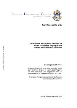 Juan David Velilla Uribe Estabilidade de Po&ccedil;os de