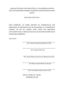 associação entre o eeg espontâneo e a velocimetria doppler do