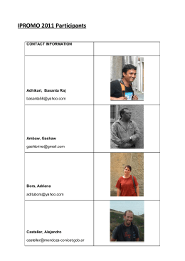 IPROMO 2011 Participants