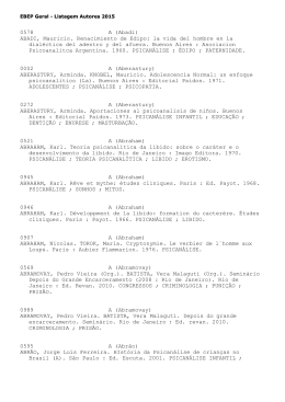 Veja a lista em pdf - Espa&ccedil;o Brasileiro de Estudos Psicanal&iacute;ticos
