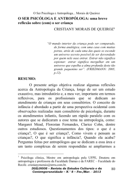(com) o ser crian&ccedil;a