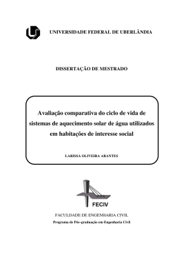 Avaliação comparativa do ciclo de vida de sistemas de