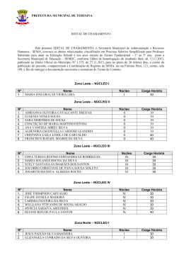 EDITAL DE CHAMAMENTO - Prefeitura de Teresina