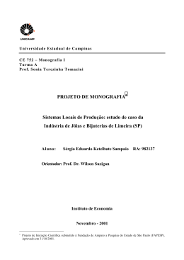 estudo de caso da Indústria de Jóias e Bijuterias - GEEIN