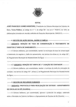 EDITAL JOS&Eacute; FRANCISCO GOMES MONTEIRO, Presidente da