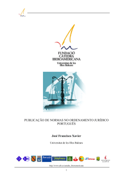 PUBLICA&Ccedil;&Atilde;O DE NORMAS NO ORDENAMENTO JUR&Iacute;DICO