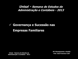 Governança Corporativa - Prof. José Francisco Calil