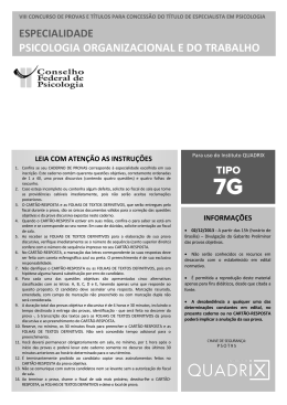 Psicologia Organizacional e do Trabalho