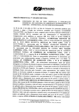 ATA DA r` REUNIÃO PÚBLICA PREGÃO PRESENCIAL N