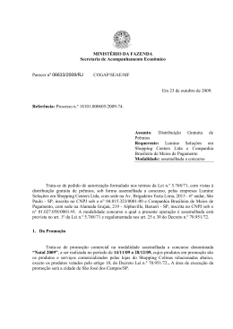 MINISTÉRIO DA FAZENDA Secretaria de Acompanhamento