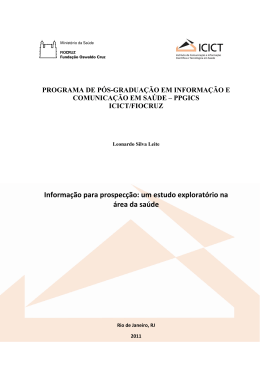 Informa&ccedil;&atilde;o para prospec&ccedil;&atilde;o: um estudo - Arca
