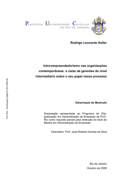 Rodrigo Leonardo Keller Intra-empreendedorismo nas