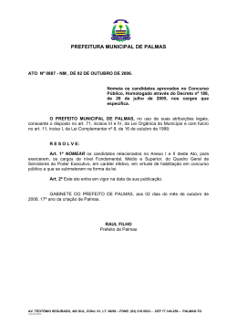 Processo - Prefeitura de Palmas