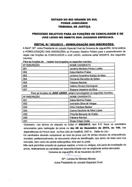 Edital da Comarca de Jaguari