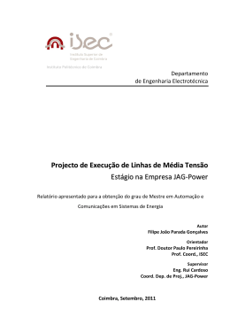 Projecto de Execu&ccedil;&atilde;o de Linhas de M&eacute;dia Tens&atilde;o