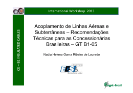 Acoplamento de Linhas A&eacute;reas e Subterr&acirc;neas