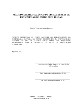 projeto eletromec&acirc;nico de linhas a&eacute;reas de