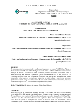 Artigo 4 Aliancas de Marcas o Estudo do Caso Tam Linhas A&eacute;reas e