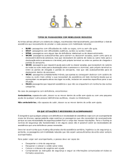 TIPOS DE PASSAGEIROS COM MOBILIDADE REDUZIDA