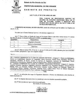 Lei nº 6.531 - Prefeitura do Rio Grande