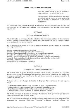 Lei n&ordm; 4.631, de 7 de Maio de 2008