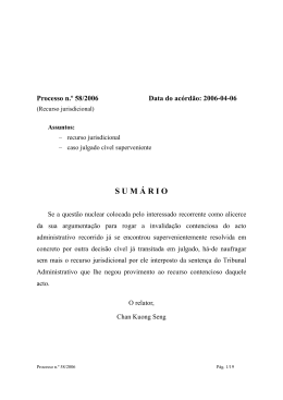 Processo n.&ordm; 58/2006