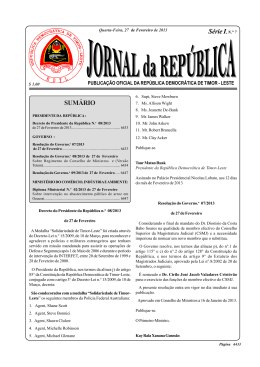 Série I, N.° 7 - Jornal da República