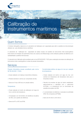 Calibração de instrumentos marítimos