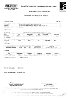 m LABoRATÓRio DE cALiBRAÇÃo soLoTEsT