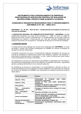 Instrumento SINAMM 2013 - Anfarmag