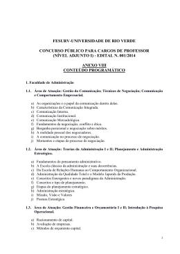 Anexo VIII - Conteúdo Programático