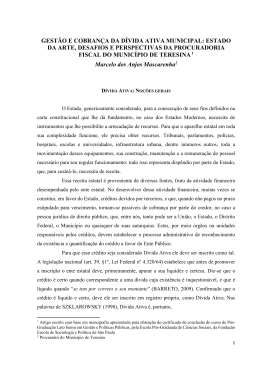 GEST&Atilde;O E COBRAN&Ccedil;A DA D&Iacute;VIDA ATIVA MUNICIPAL