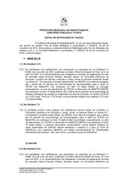 PREFEITURA MUNICIPAL DE ABAETETUBA/PA