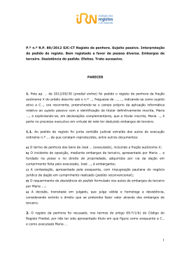 P&ordm; R.P. 80/2012 SJC-CT Registo de penhora. Sujeito passivo