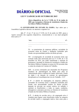 LEI N&ordm; 13.450 DE 26 DE OUTUBRO DE 2015