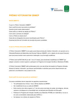 Pr&ecirc;mio Votorantim OBMEP