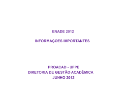 Informações Importantes ENADE 2012