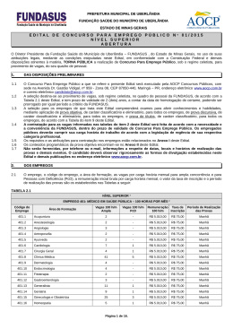 Funda&ccedil;&atilde;o de Sa&uacute;de do Munic&iacute;pio de Uberl&acirc;ndia