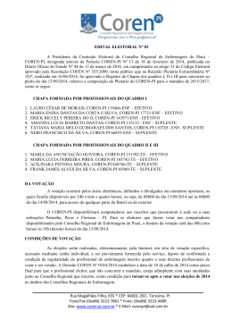 edital eleitoral n. 3 - Conselho Regional de Enfermagem do Piauí